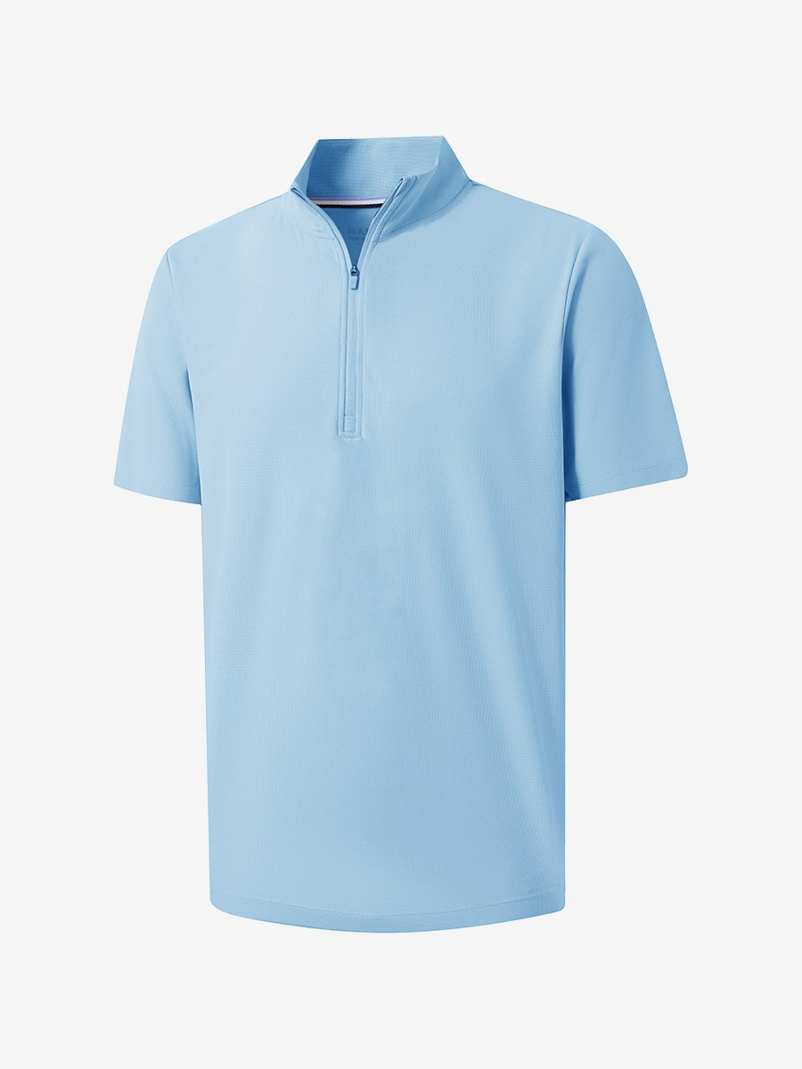 Men's Waffle Texture Quarter Zip Pullover – view 34