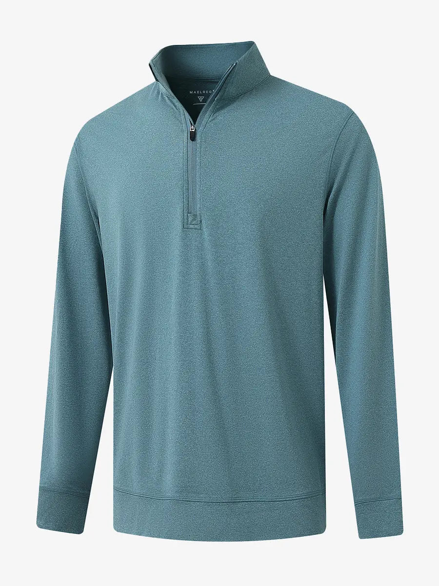 Men's Melange Quarter Zip Pullover – view 19