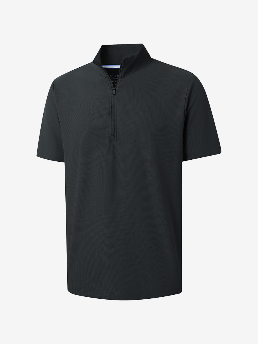 Men's Waffle Texture Quarter Zip Pullover – view 22