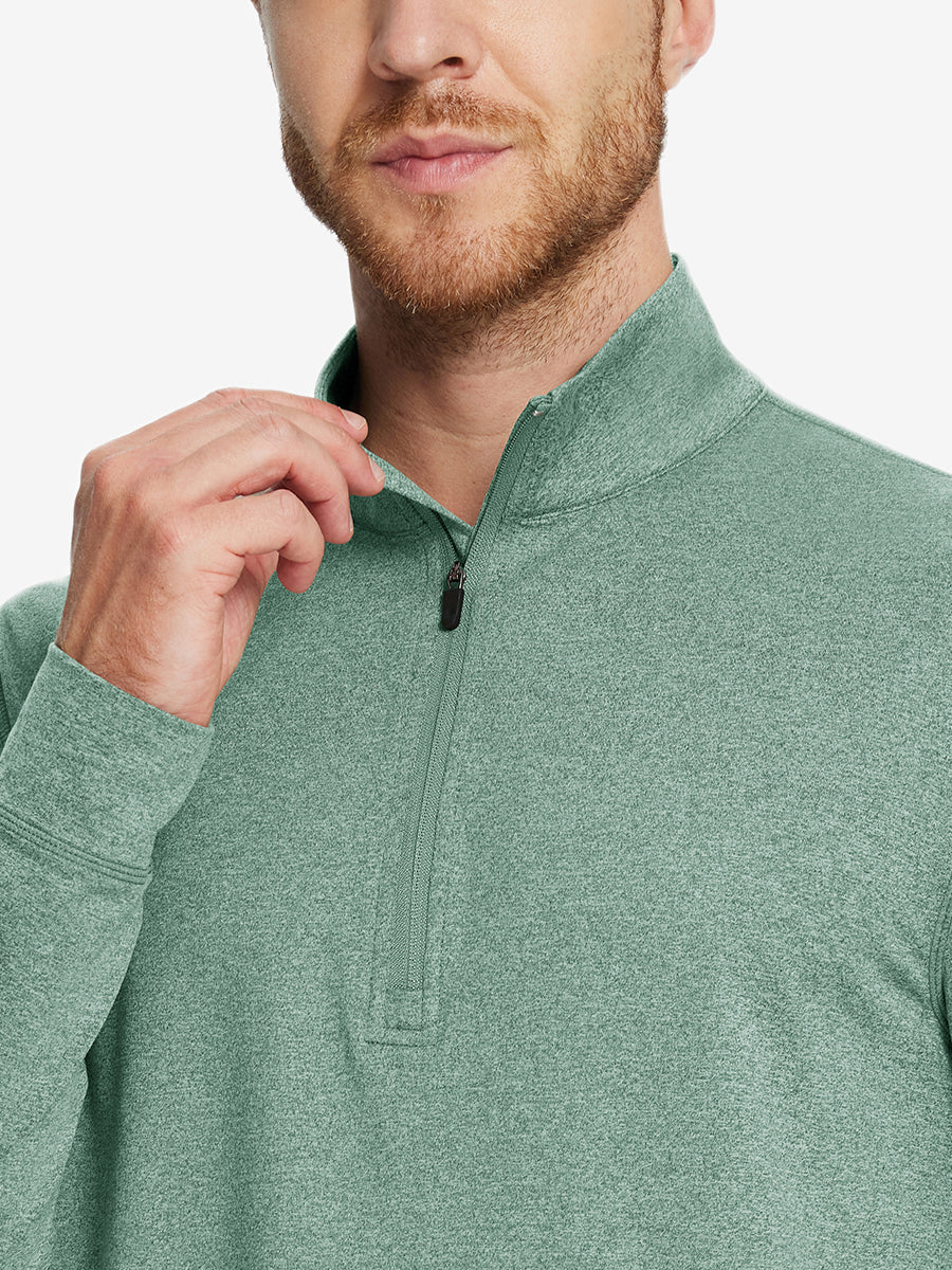 Men's Melange Quarter Zip Pullover – view 32