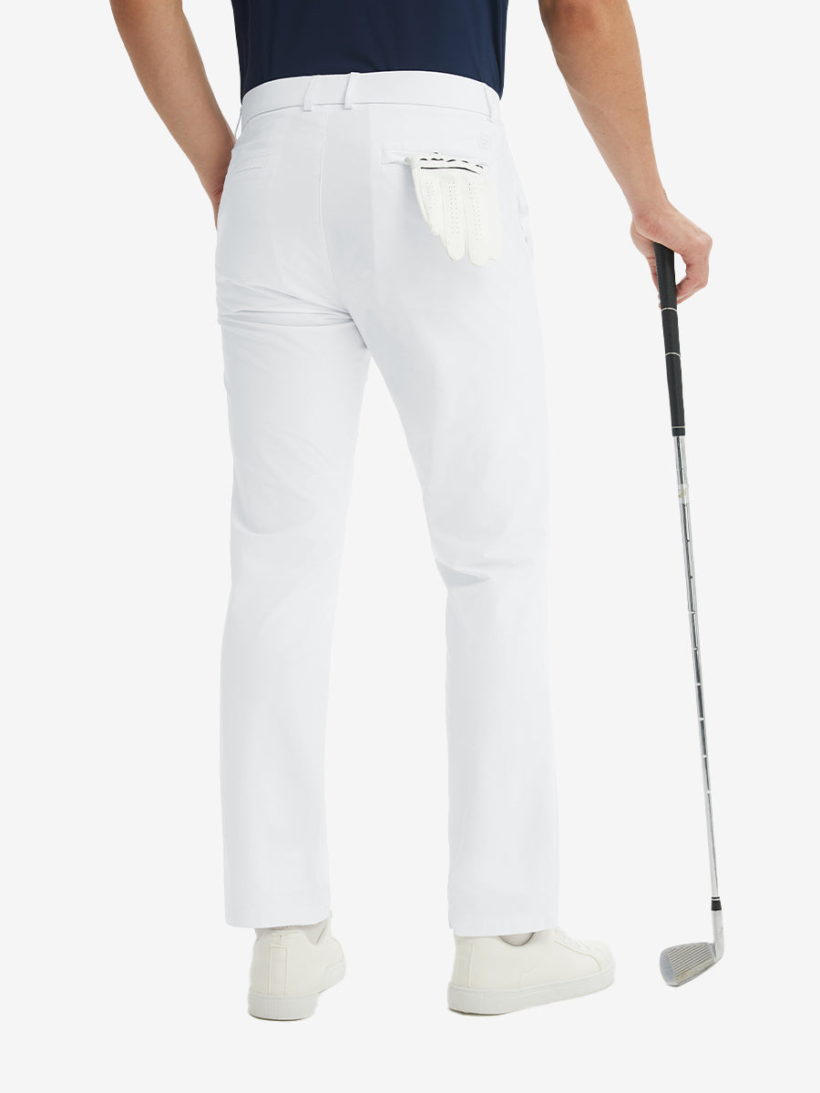 Men's Stretch Quick-Dry Four-Pocket Golf Trousers – 4-Way Stretch, Moisture-Wicking, Button-Zip Closure