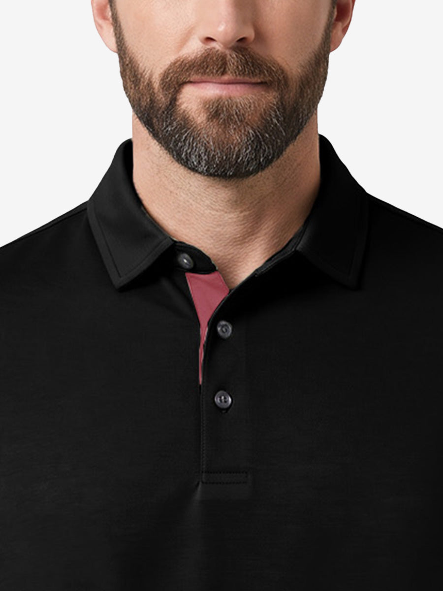 Roma Men's Slim Fit Knit Polo Shirt – view 19