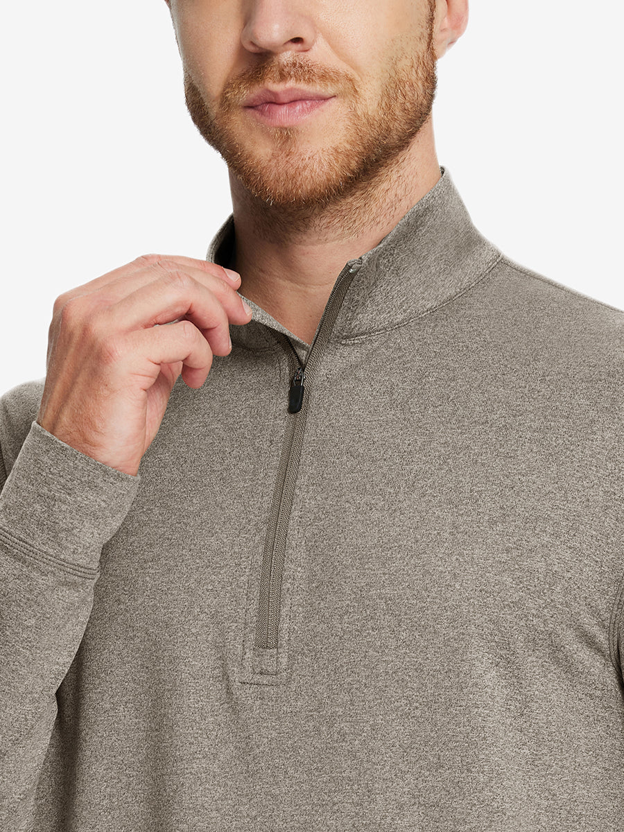 Men's Melange Quarter Zip Pullover – view 44