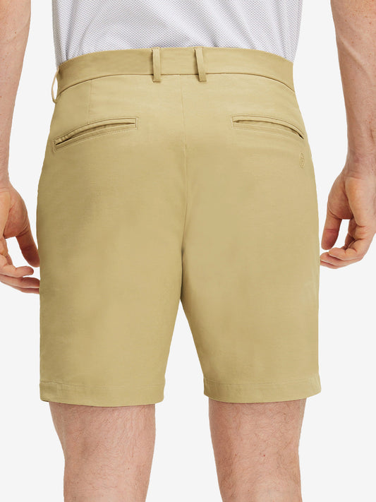 Men's Flat Front Cotton Blend Golf Shorts – 4-Way Stretch, Non-Slip Shirt Gripper, 7 Inch Inseam, Regular Fit
