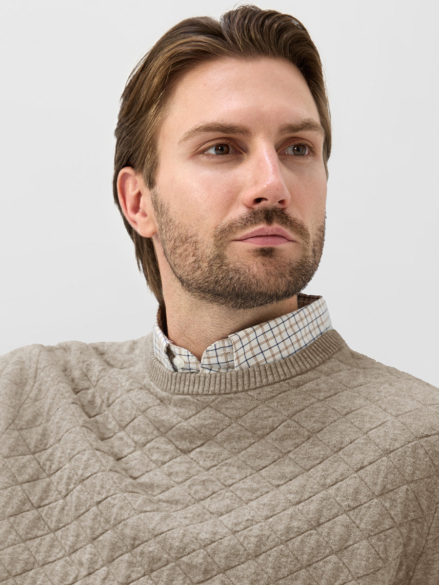 Men's Heavyweight Cotton Knit Crew Neck Jumper – view 2