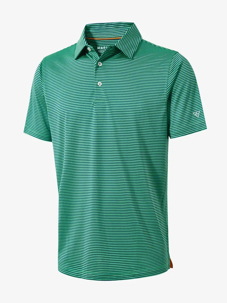 Youth Striped Performance Polo Shirt – view 9