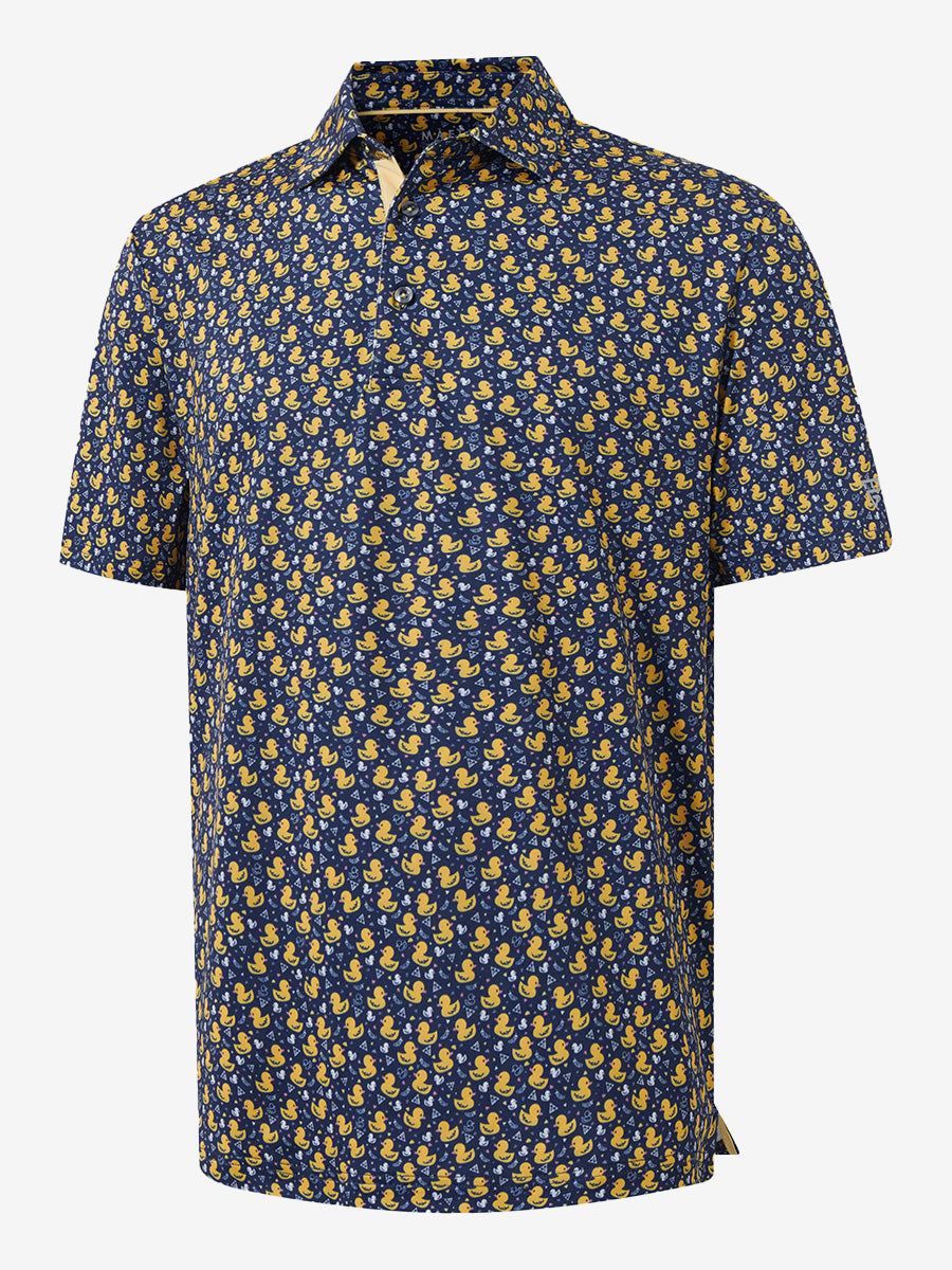 Men's 4-Way Stretch Printed Golf Polo Shirt – view 2