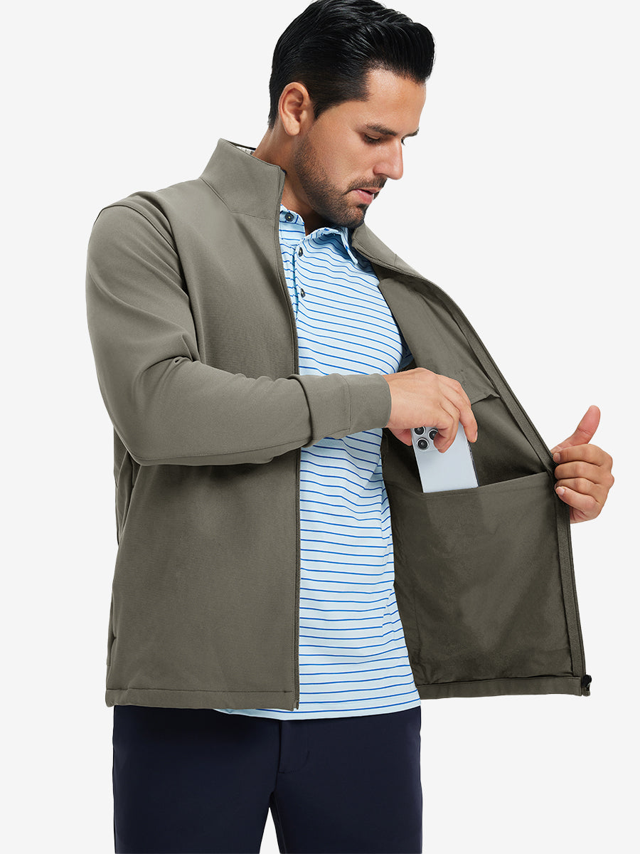 Men's Water-Resistant Hooded Zip-Up Golf Jacket – view 26