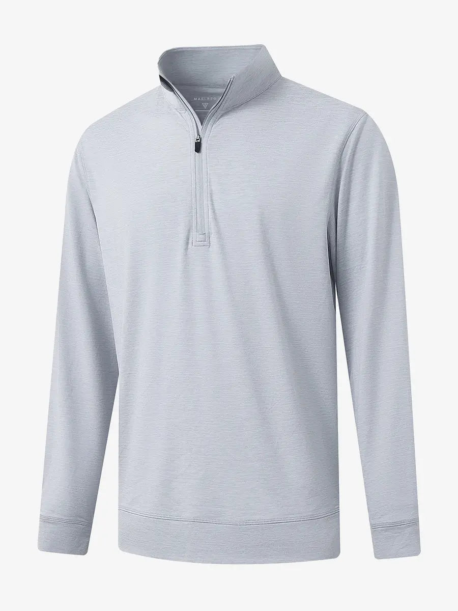Men's Melange Quarter Zip Pullover – view 7