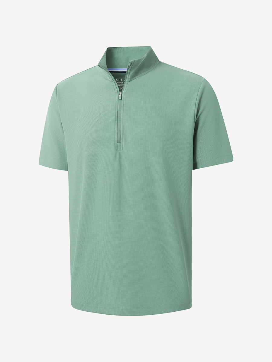 Men's Waffle Texture Quarter Zip Pullover – view 28