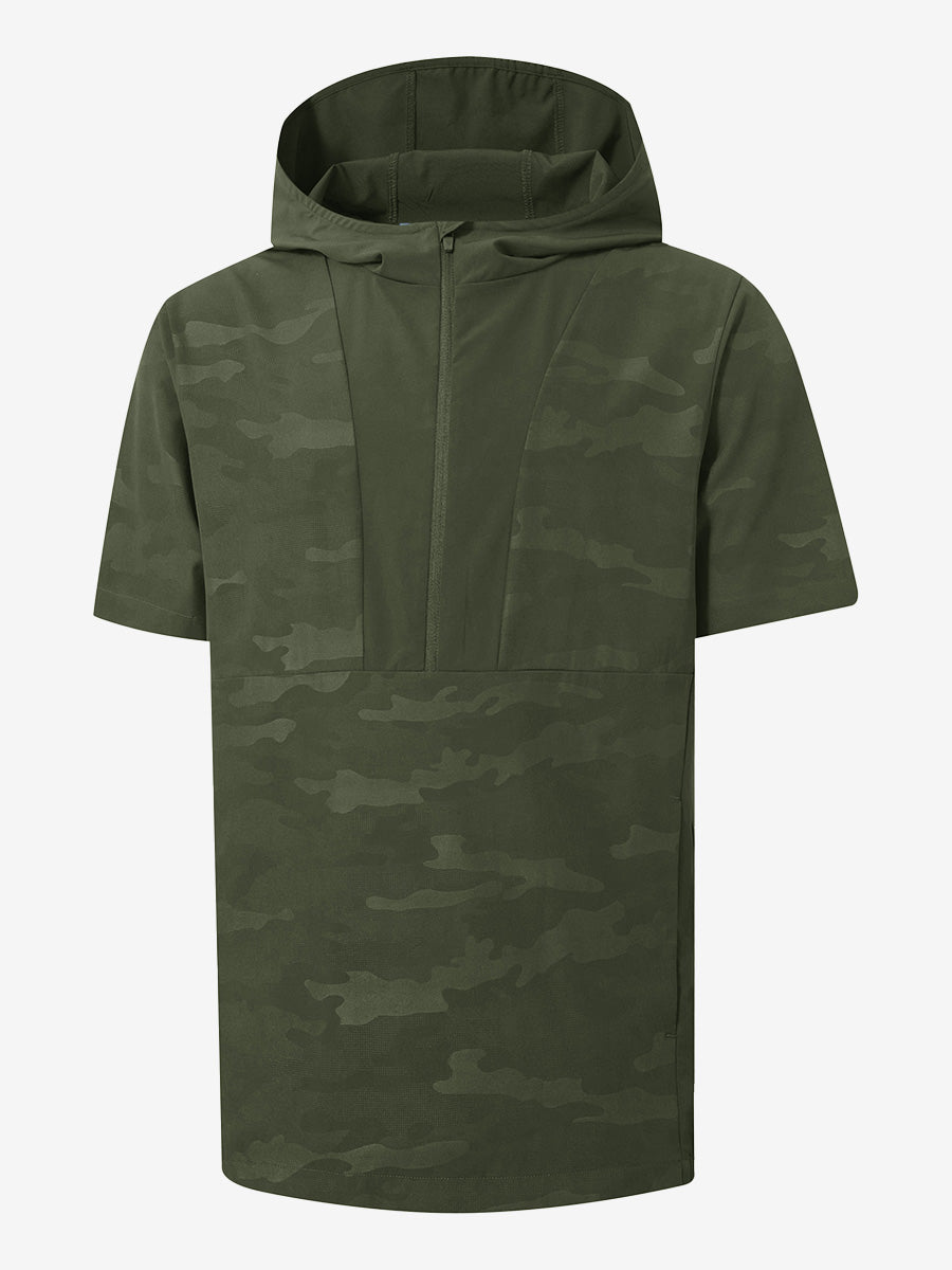 Men's Short Sleeve Quarter Zip Hoodie – view 16