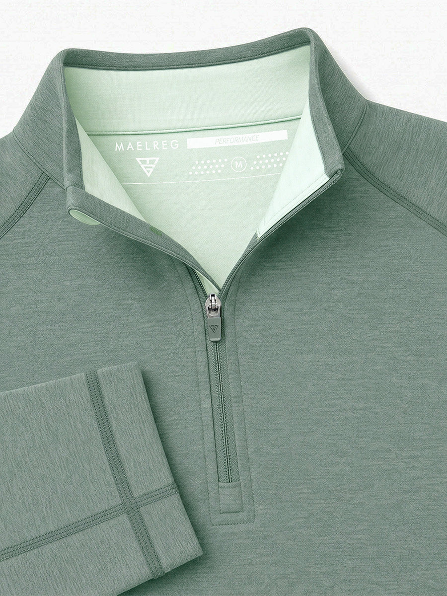 Men's Heather Athletic Quarter Zip Sweatshirt – view 9