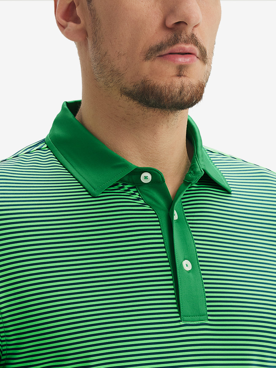 Men's Two-Tone Striped Quick-Dry Polo Shirt – view 42