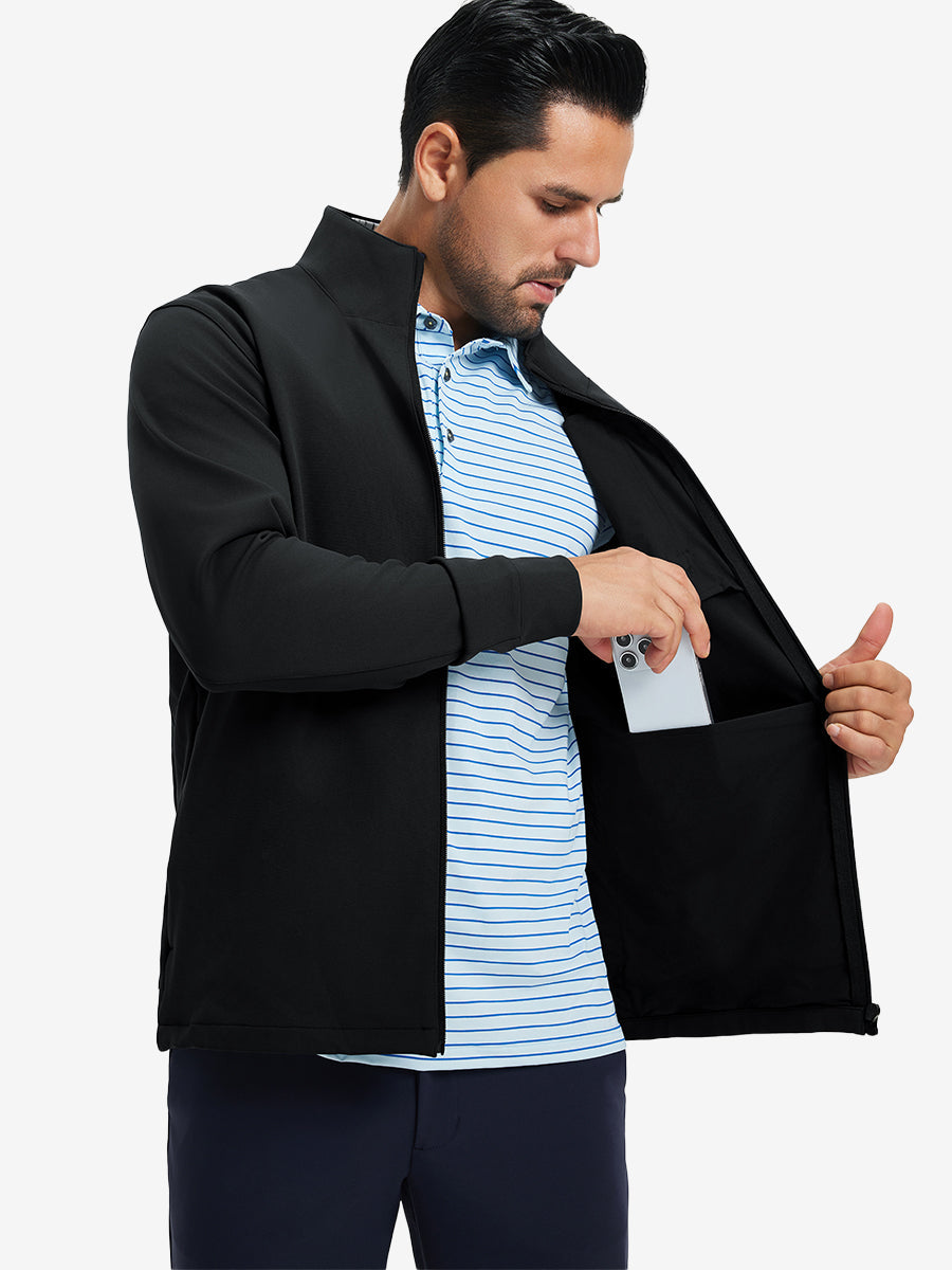 Men's Water-Resistant Hooded Zip-Up Golf Jacket – view 8