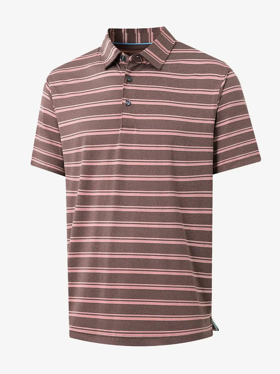 Men's Yarn-Dyed Striped Golf Polo Shirt – view 15