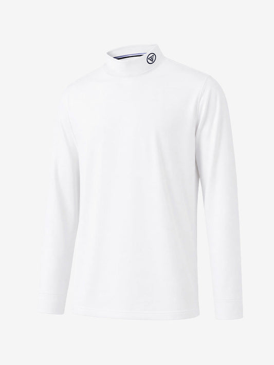 Men's Brushed Mock Neck Golf Base Layer Top – Four-Way Stretch, Moisture-Wicking, Slim Fit