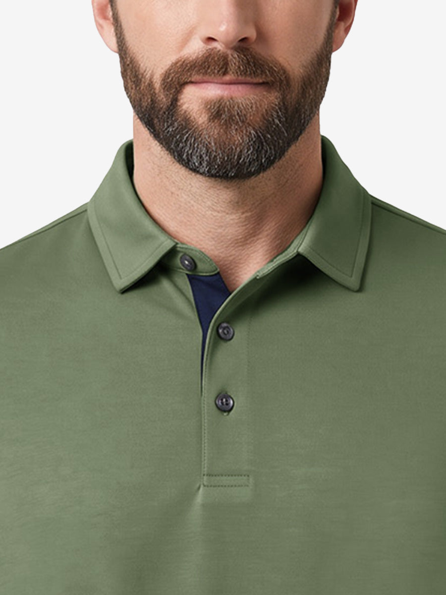 Roma Men's Slim Fit Knit Polo Shirt – view 35