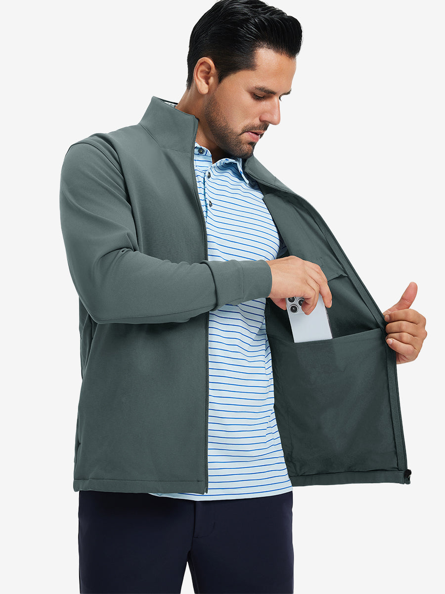 Men's Water-Resistant Hooded Zip-Up Golf Jacket – view 2