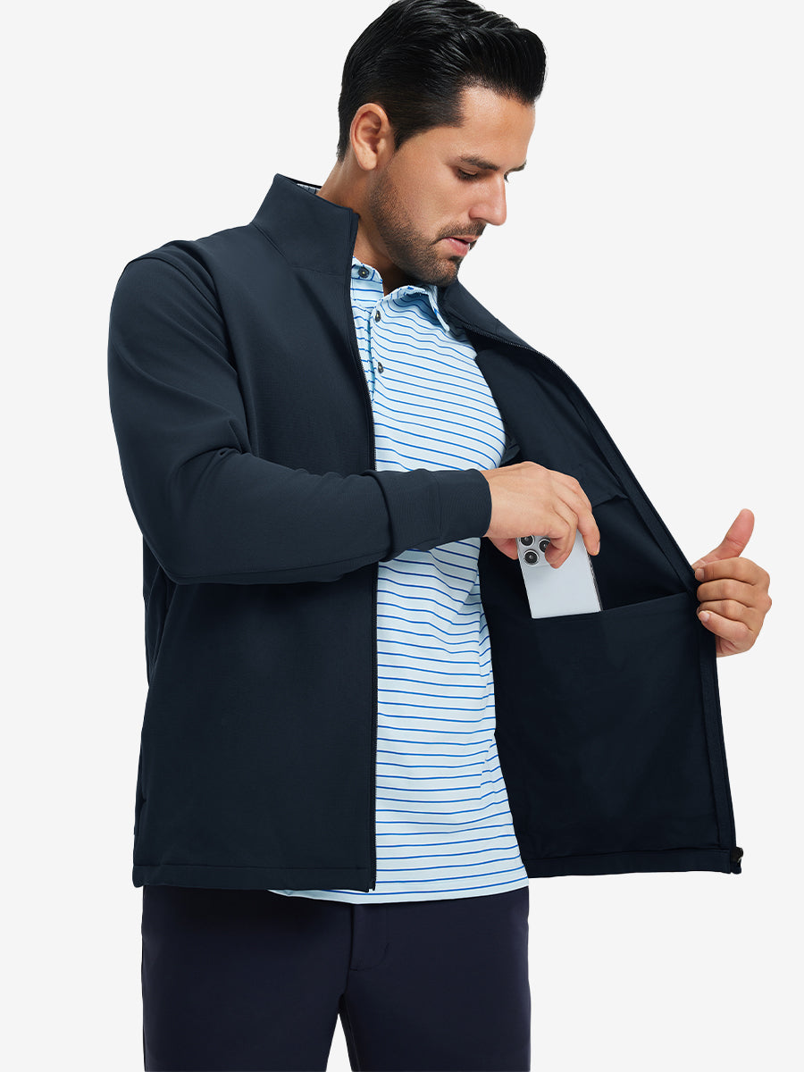 Men's Water-Resistant Hooded Zip-Up Golf Jacket – view 44