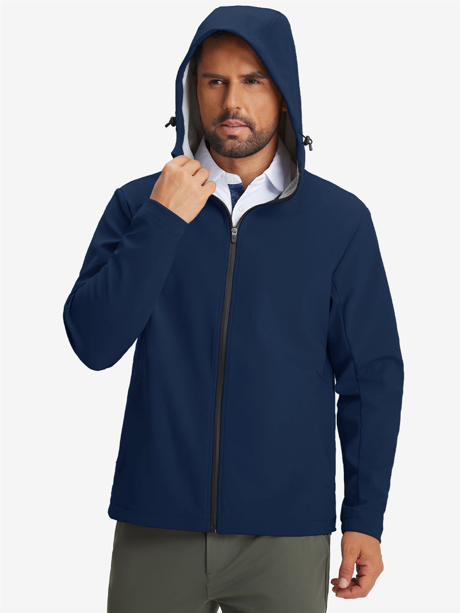 Men's Water-Resistant Softshell Winter Jacket with Hood – view 27