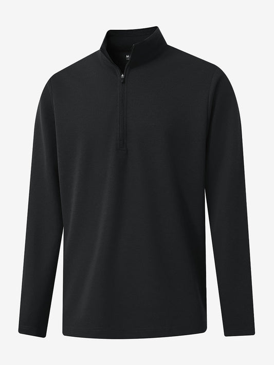 Men's Jacquard Quarter Zip Pullover – view 1