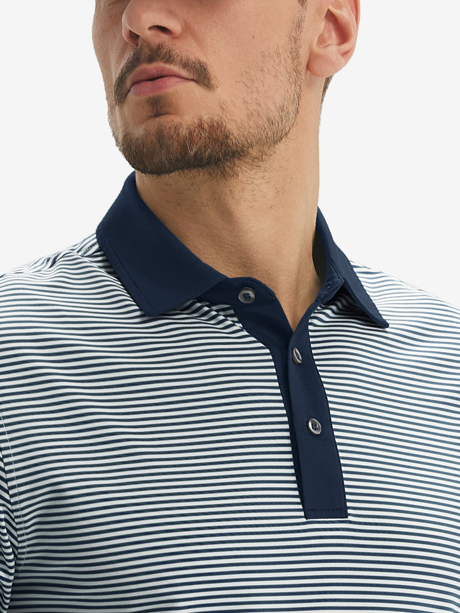 Men's Two-Tone Striped Quick-Dry Polo Shirt – view 66