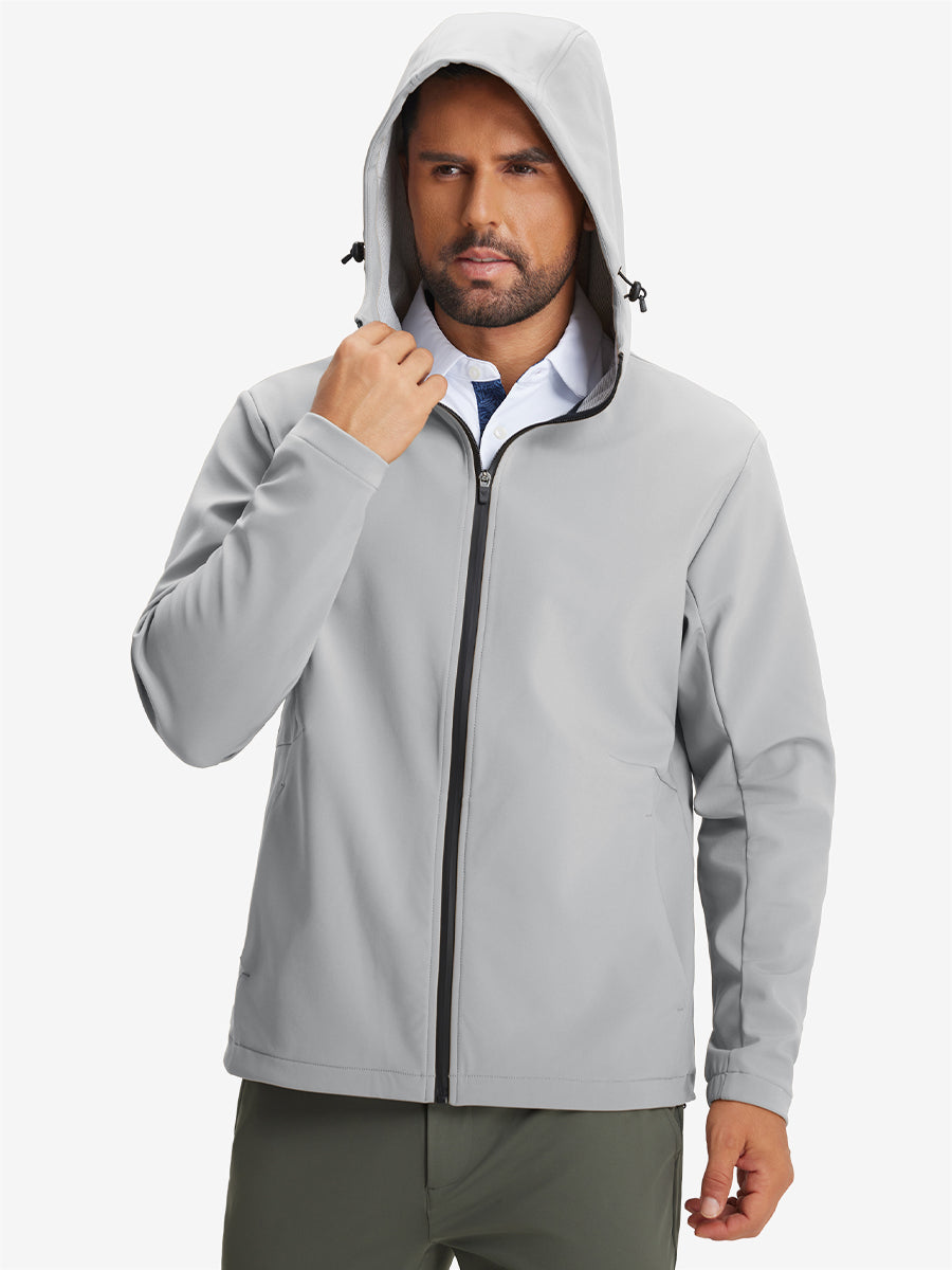 Men's Water-Resistant Softshell Winter Jacket with Hood – view 21