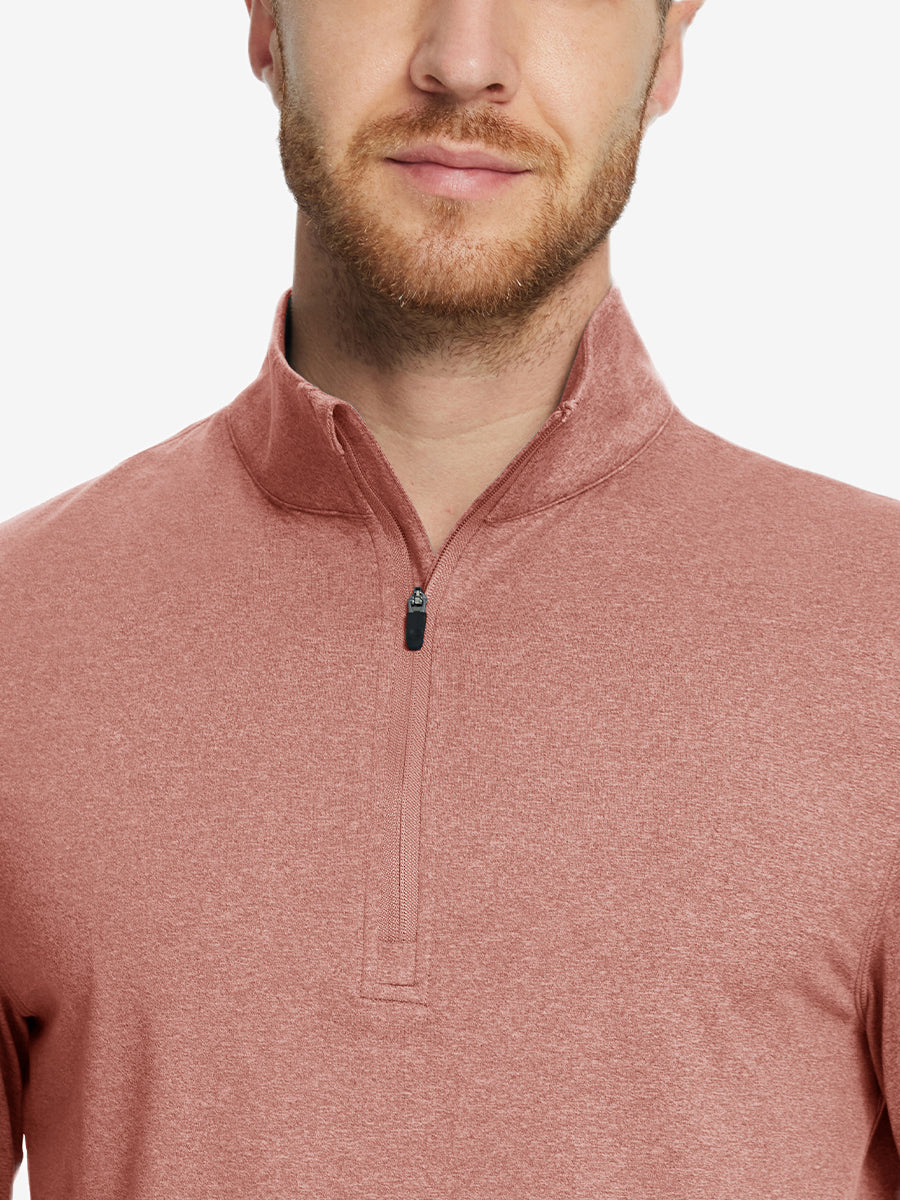 Men's Melange Quarter Zip Pullover – view 14