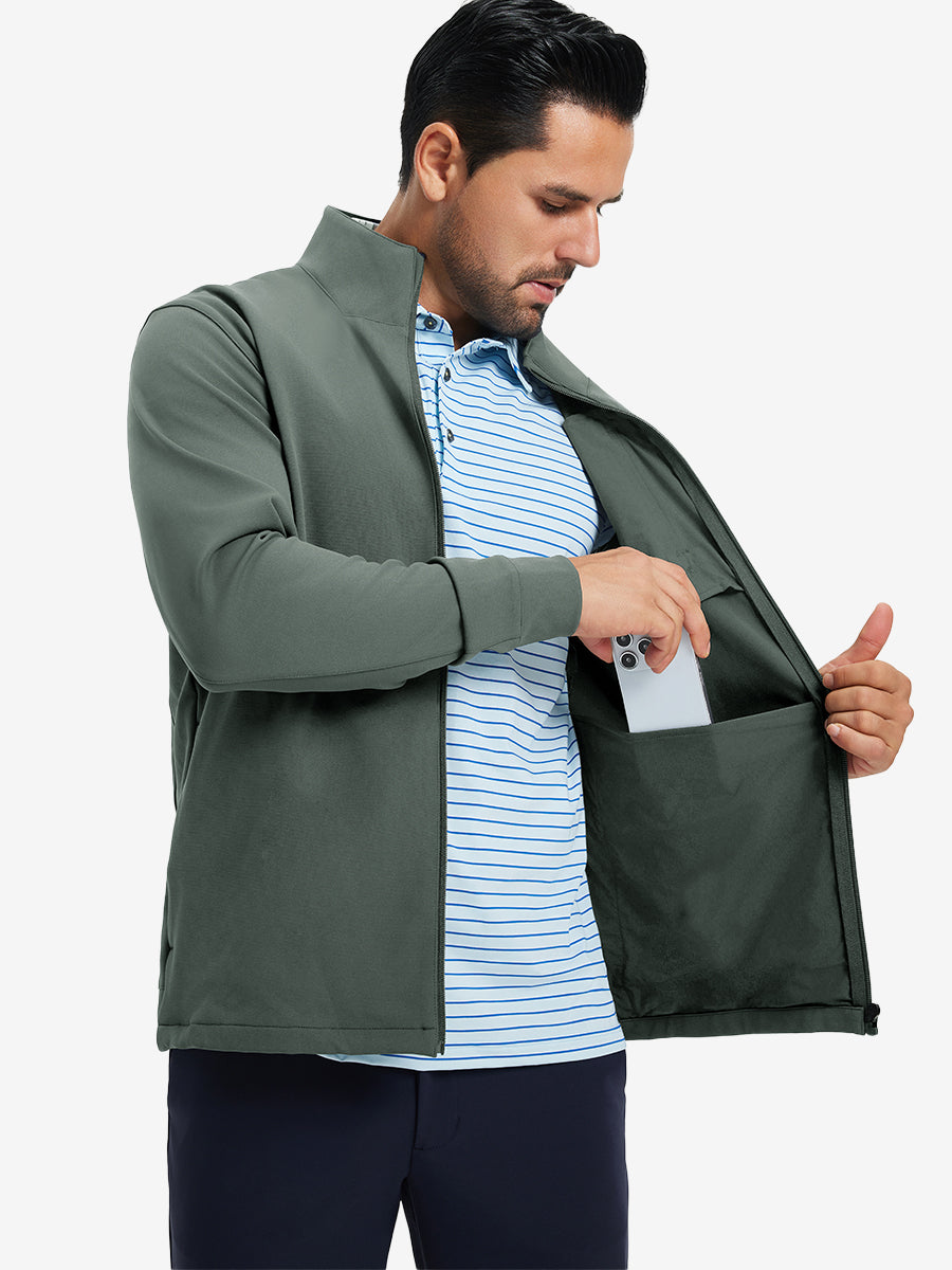 Men's Water-Resistant Hooded Zip-Up Golf Jacket – view 32