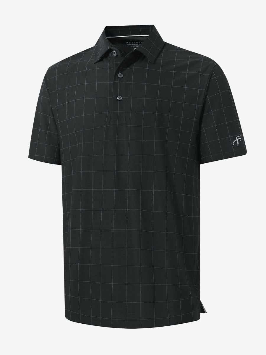 Men's Reflective Check Collar Golf Polo Shirt – view 11
