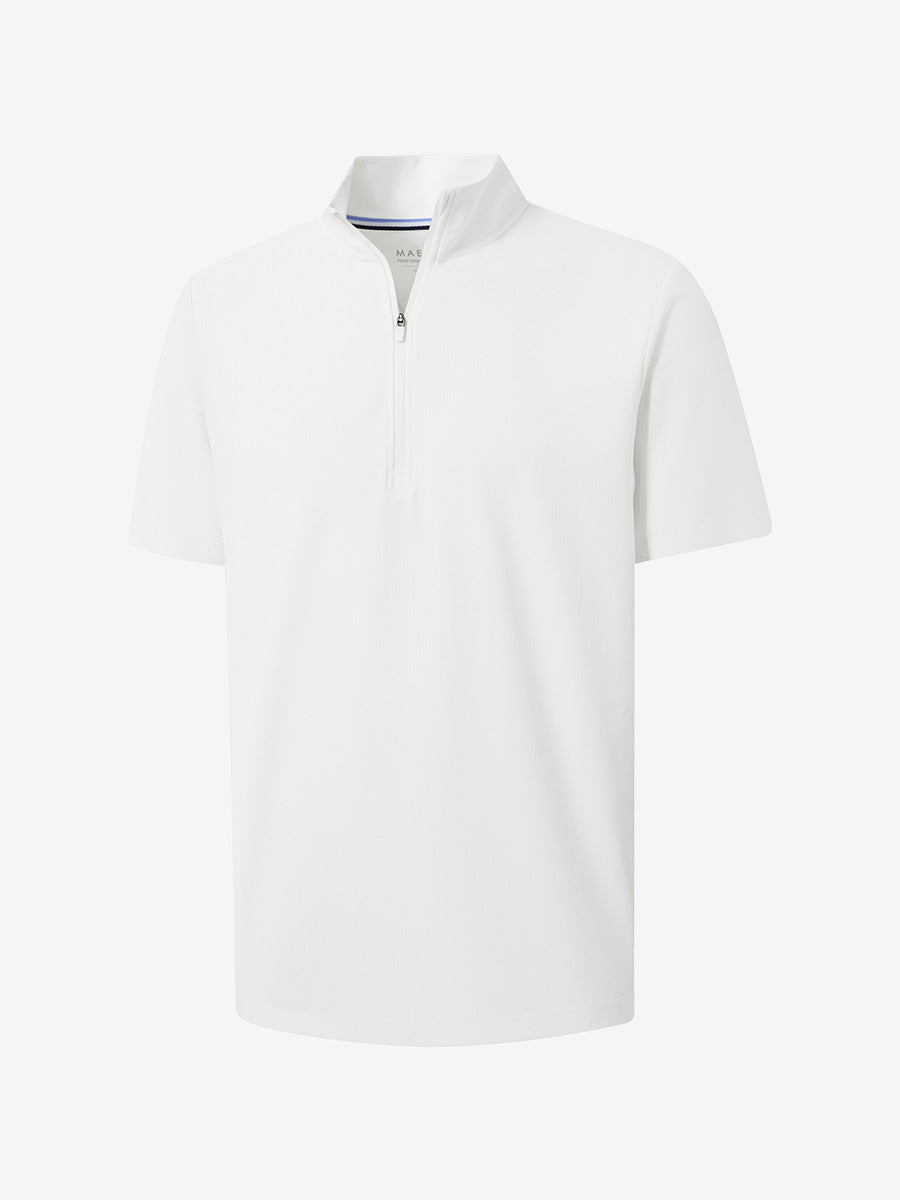 Men's Waffle Texture Quarter Zip Pullover – view 16