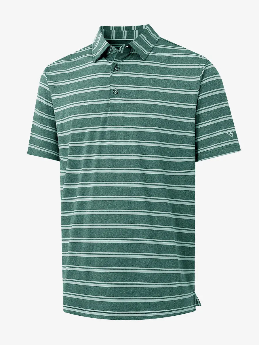Men's Yarn-Dyed Striped Golf Polo Shirt – view 27