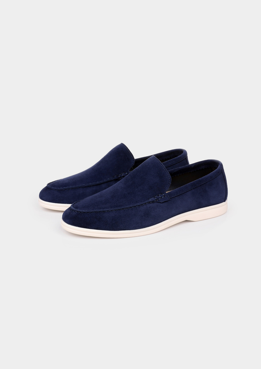 Marina Men's Slip-On Loafers in Navy Blue – view 1