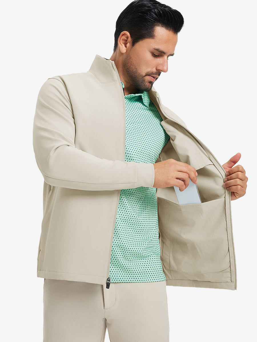 Men's Water-Resistant Hooded Zip-Up Golf Jacket – view 20