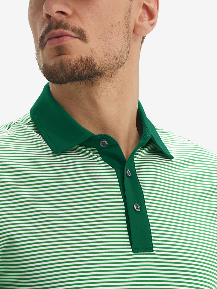 Men's Two-Tone Striped Quick-Dry Polo Shirt – view 34