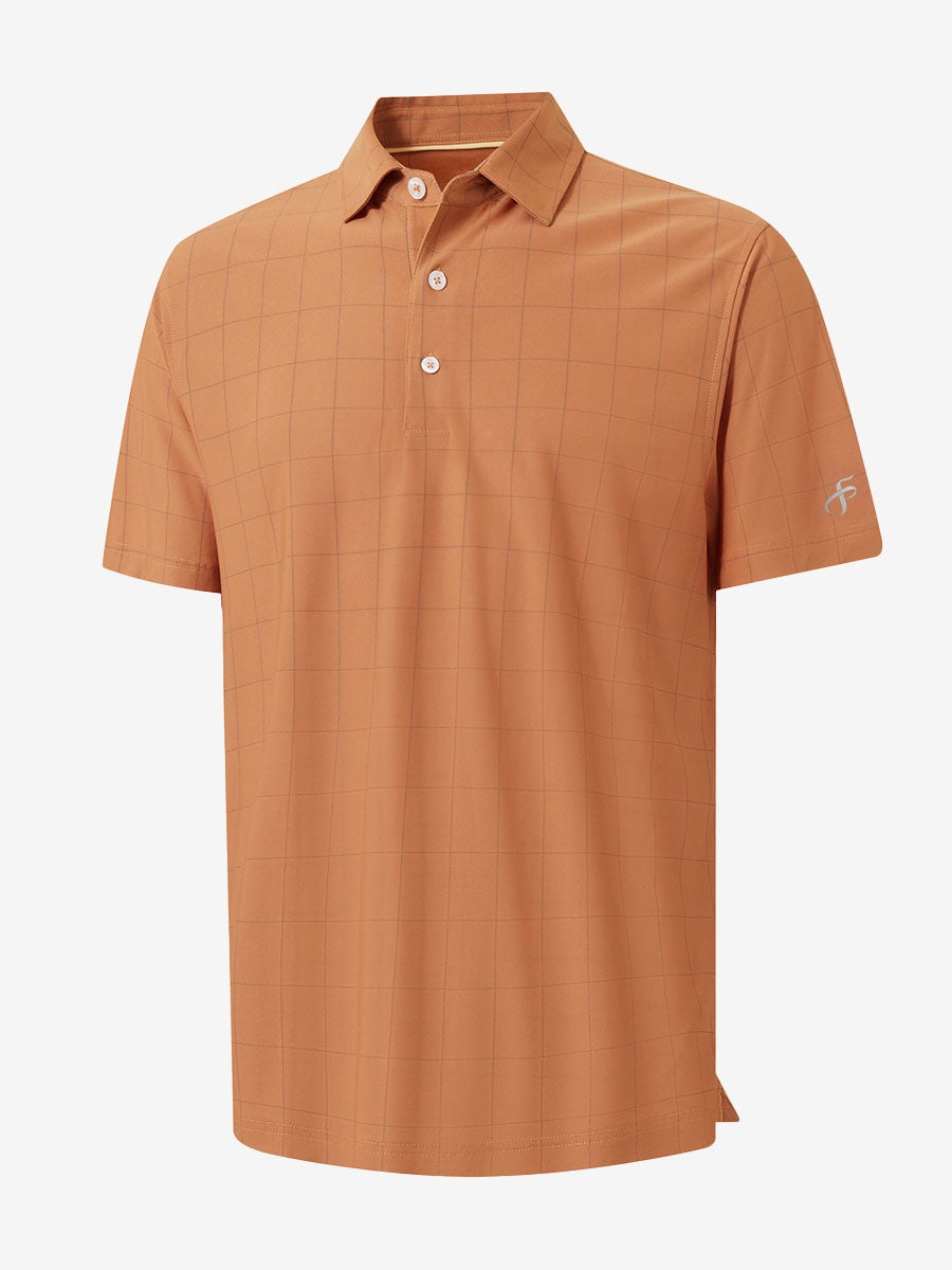 Men's Reflective Check Collar Golf Polo Shirt – view 3