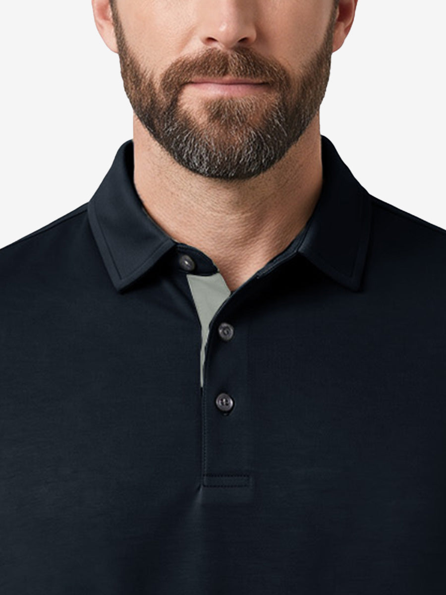 Roma Men's Slim Fit Knit Polo Shirt – view 3