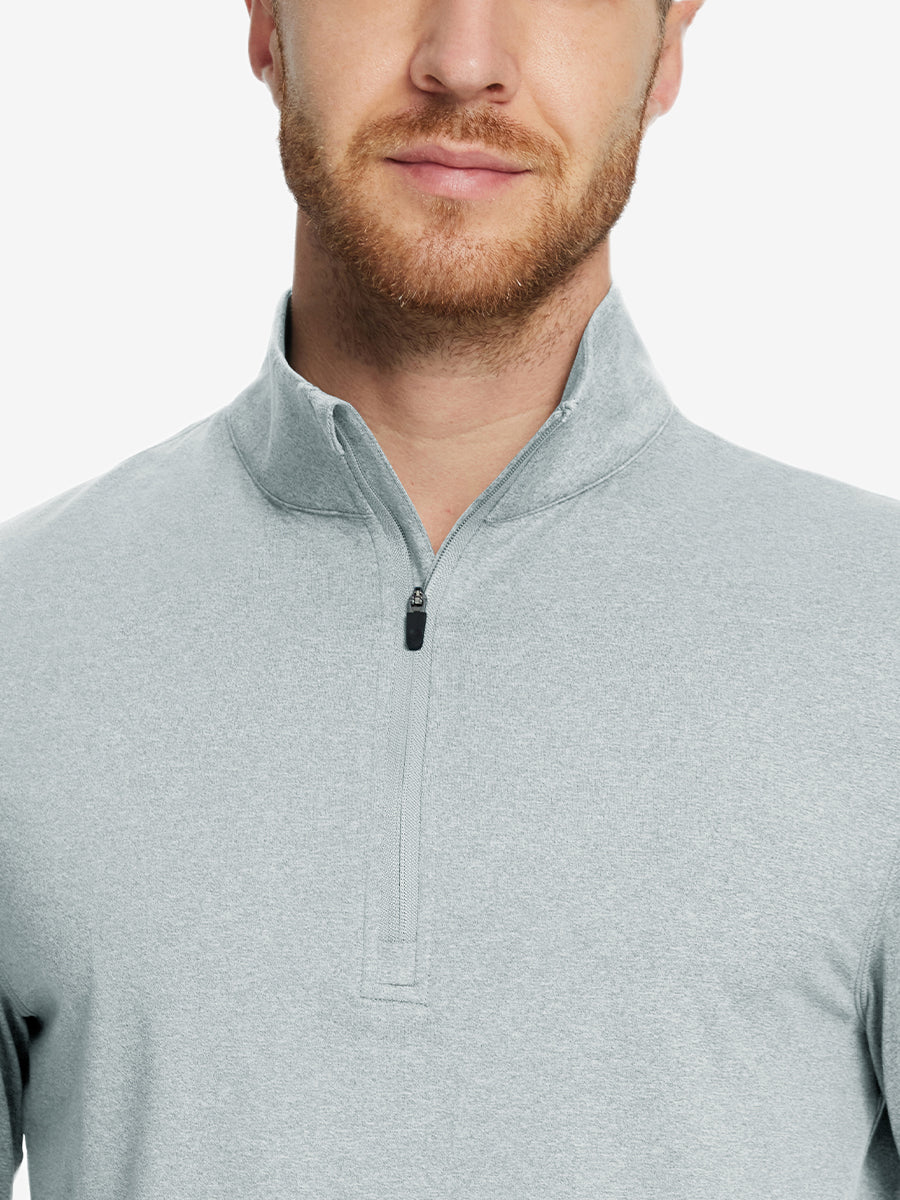 Men's Melange Quarter Zip Pullover – view 20