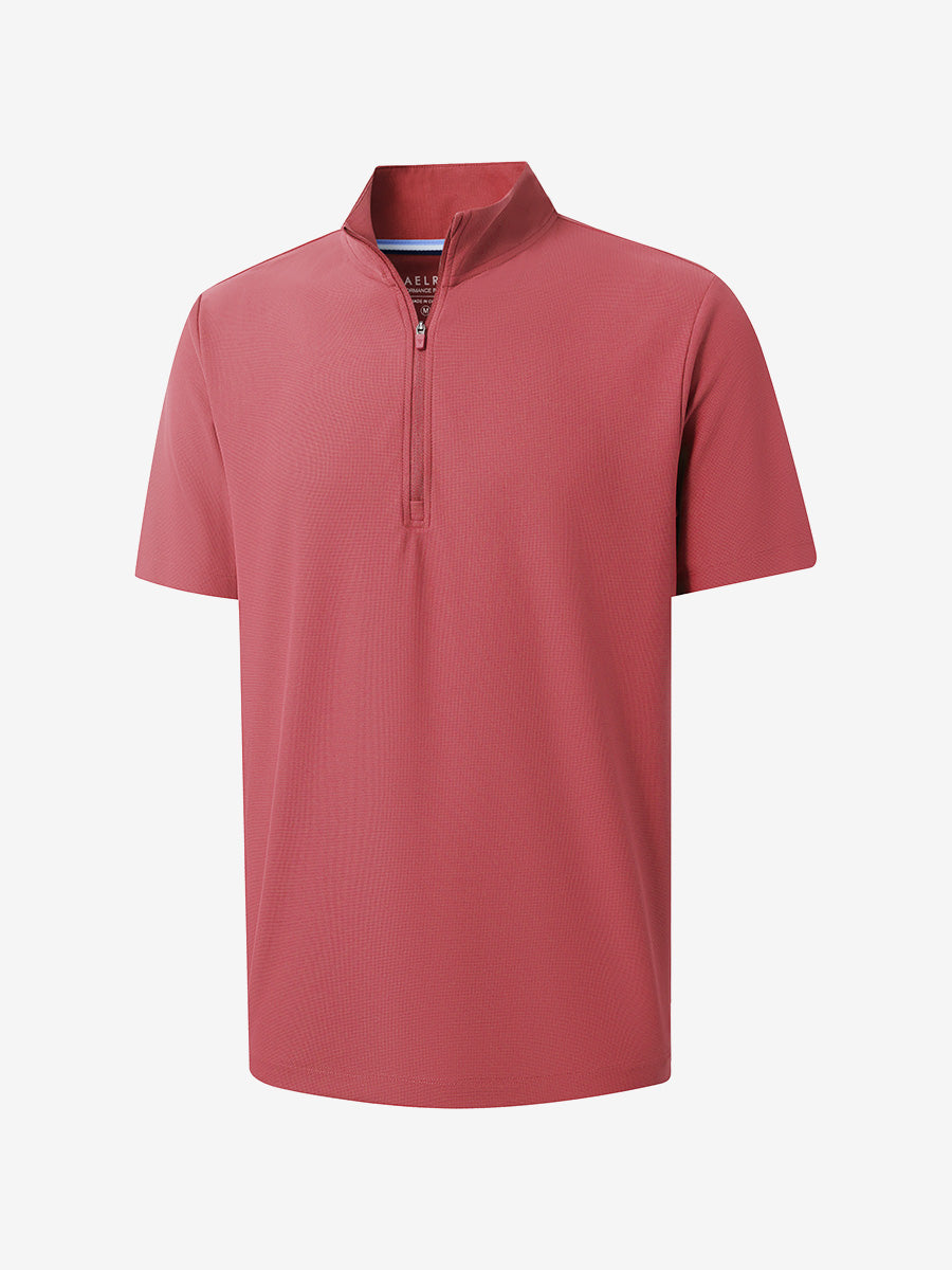 Men's Waffle Texture Quarter Zip Pullover – view 4