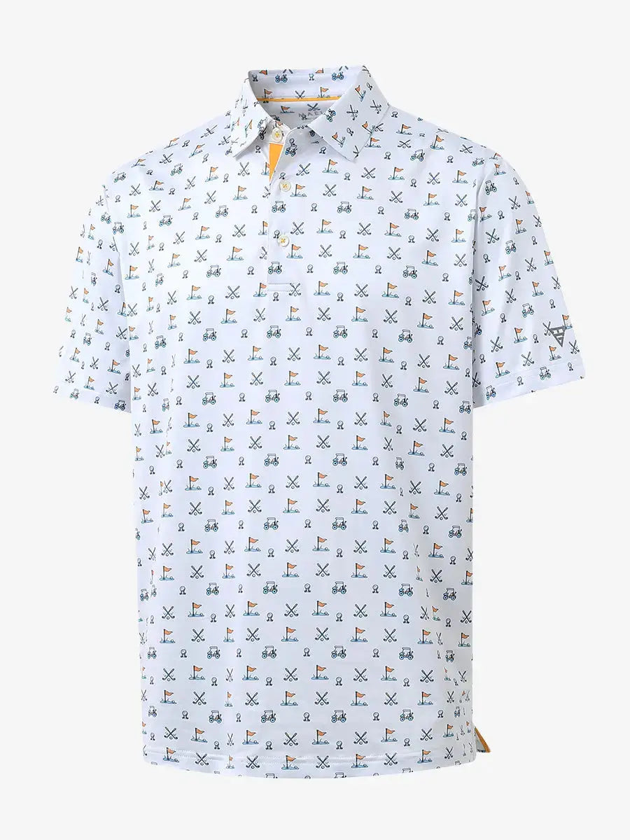 Men's Printed Golf Polo Shirt – view 2