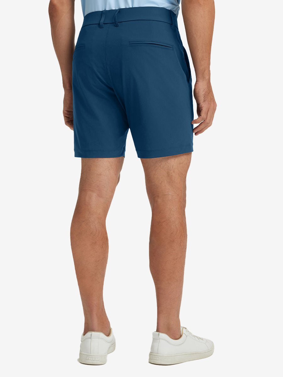Men's Quick-Dry Casual Shorts with 4 Pockets – Moisture-Wicking 4-Way Stretch, Wrinkle-Resistant, 7 Inch Inseam