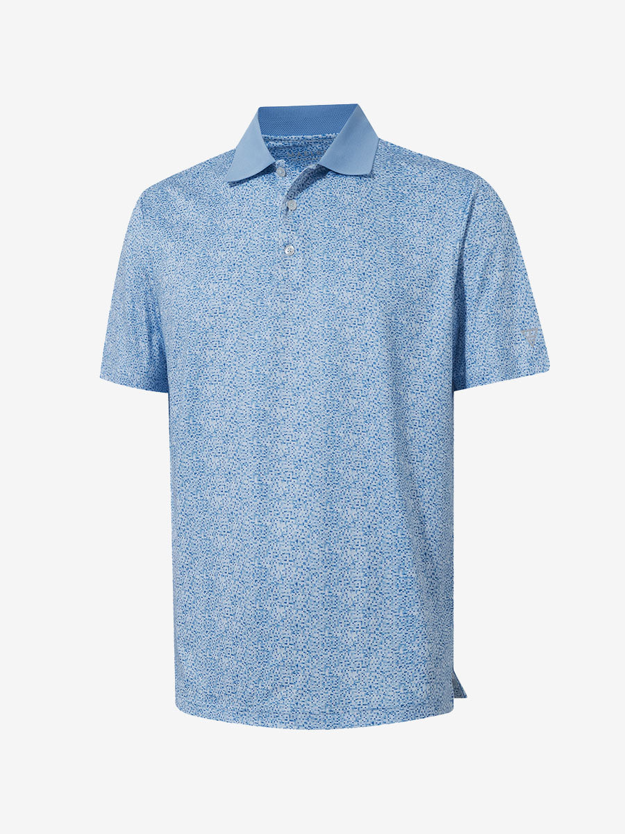 Men's Ribbed Collar Printed Golf Polo Shirt – view 51