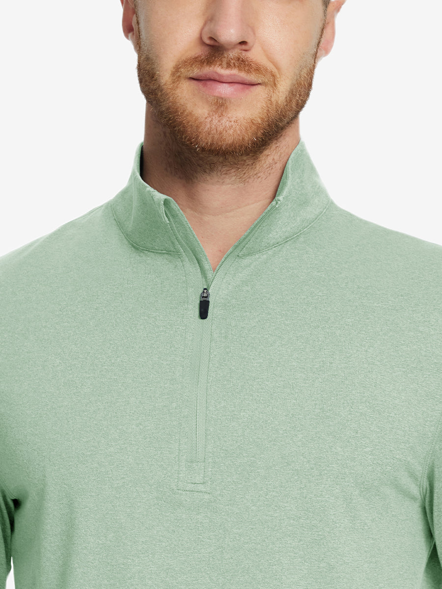 Men's Melange Quarter Zip Pullover – view 26