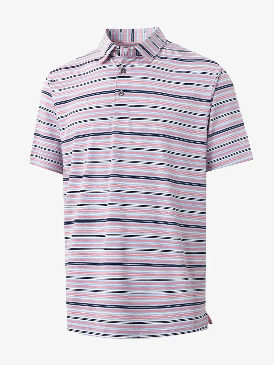 Men's Yarn-Dyed Striped Golf Polo Shirt – view 9