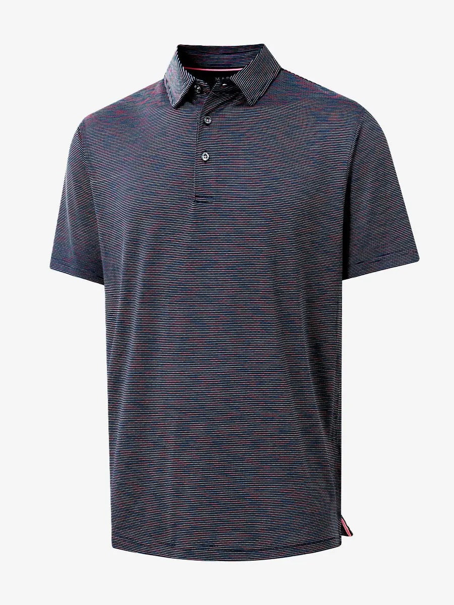 Men's Yarn-Dyed Striped Golf Polo Shirt – view 3
