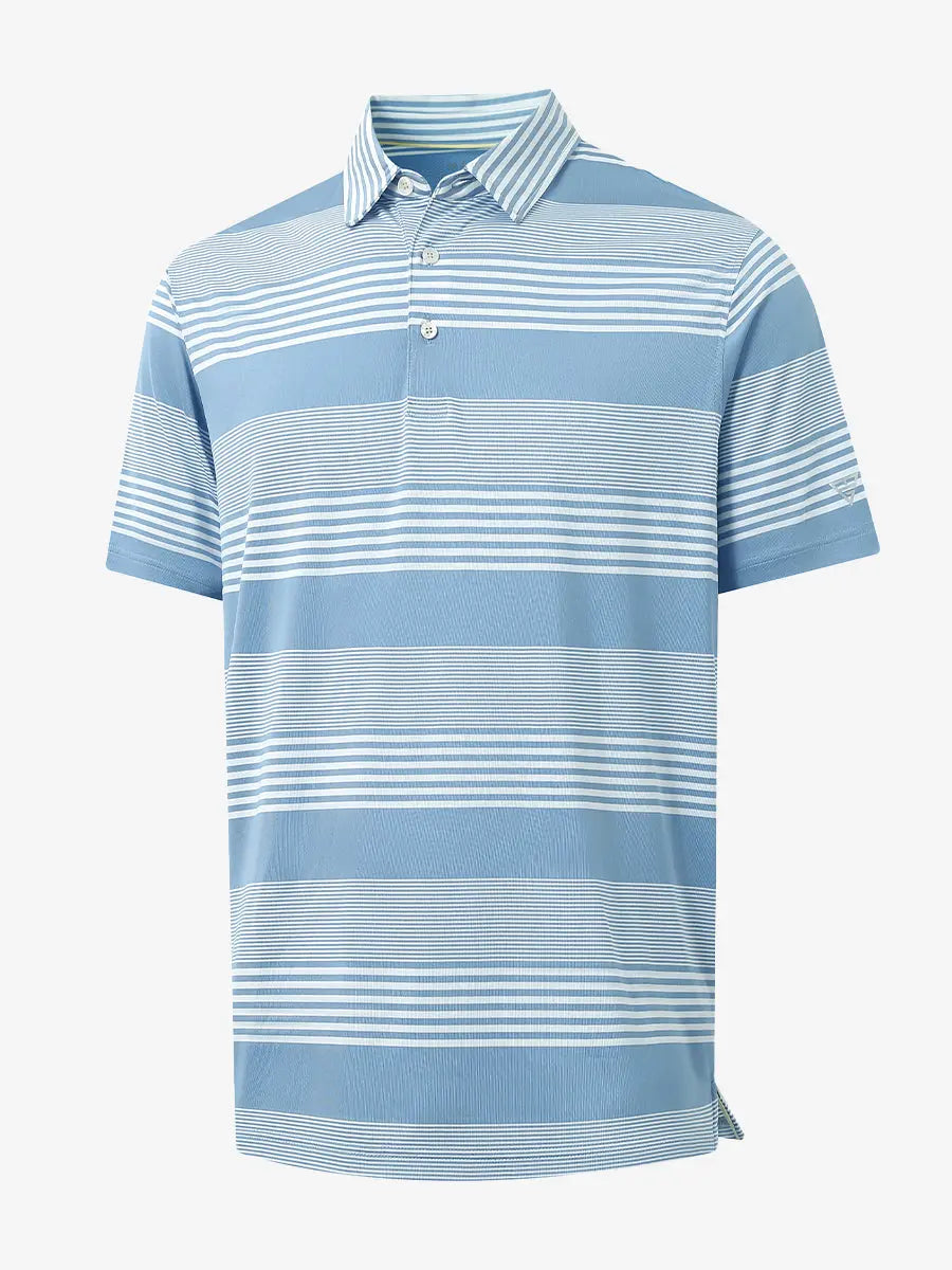Men's Yarn-Dyed Striped Golf Polo Shirt – view 21