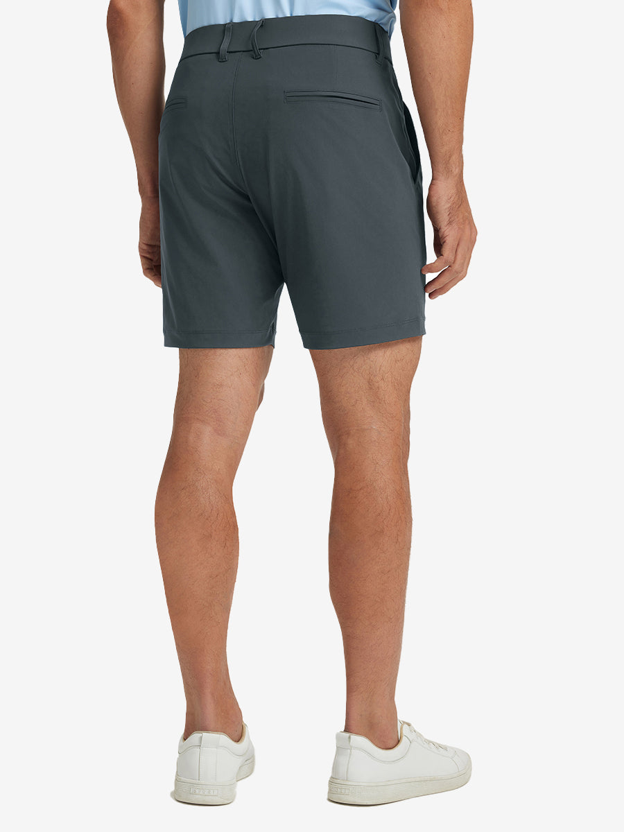 Men's Quick-Dry Casual Shorts with 4 Pockets – Moisture-Wicking 4-Way Stretch, Wrinkle-Resistant, 7 Inch Inseam
