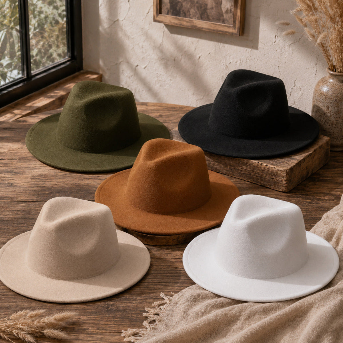 Men's Cotton and Wool Blend Fedora Hat – view 3