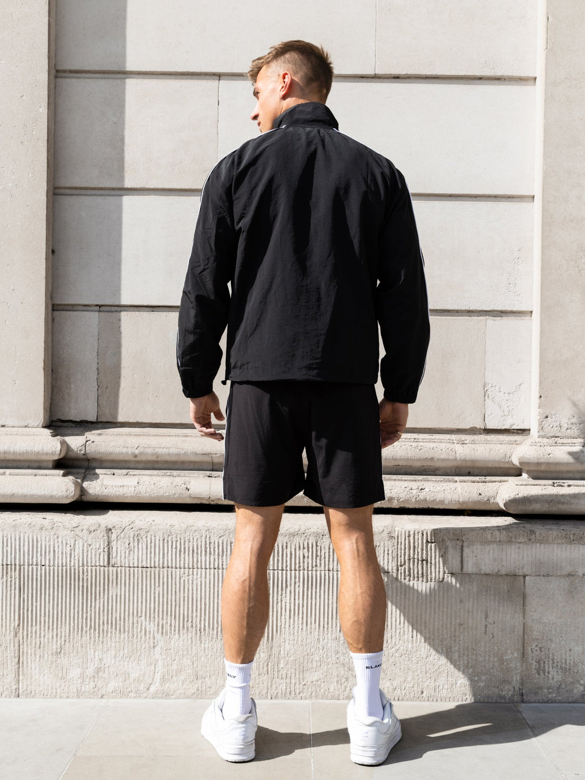 Marlo Men's Full-Zip Track Jacket in Black – view 5