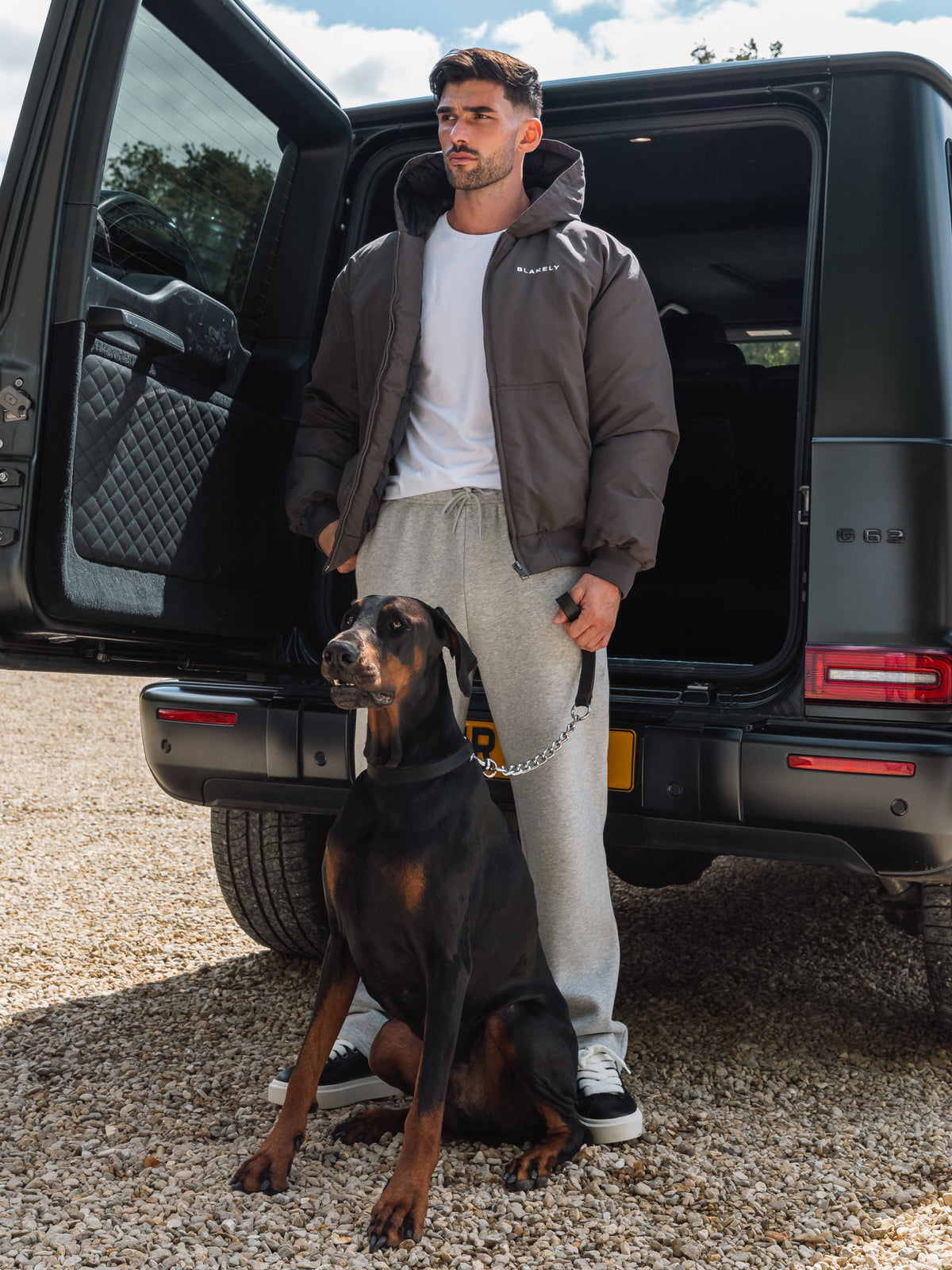 Layton Hooded Jacket - Charcoal by SATRI & CO. – product view 3
